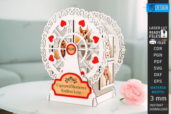 Download Ferris Wheel Photo Frame Laser Cut| Love - Frame Collection