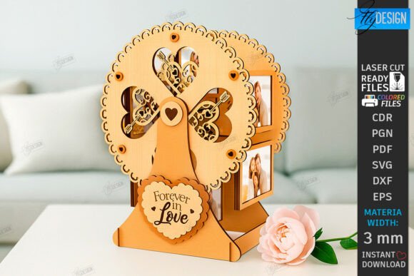 Download Ferris Wheel Photo Frame Laser Cut| Love - Frame Collection