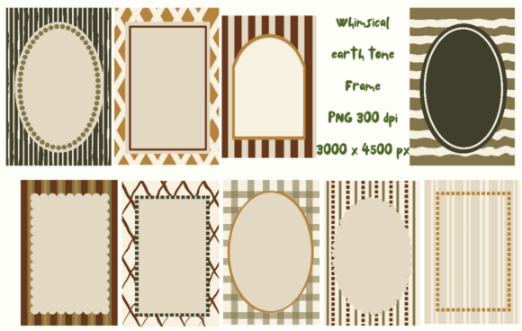 Download Whimsical Earth Tone Frame Clipart - Frame Collection