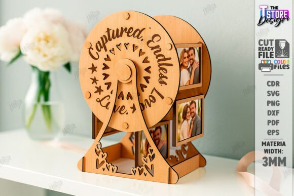 Download Mini Ferris Wheel Photo Frame Laser Cut - Frame Collection