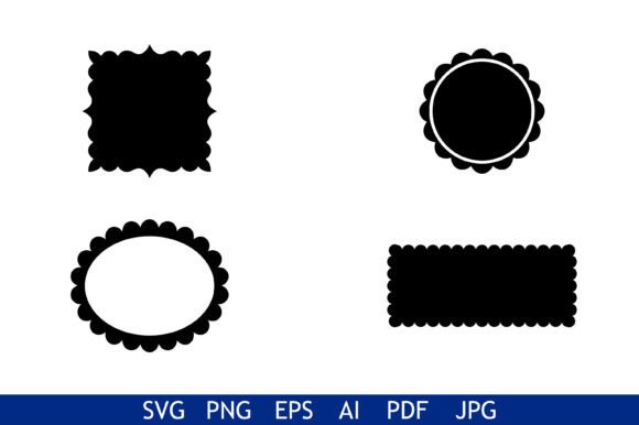 Download Scalloped Badge Label Frame Bundle - Frame Collection