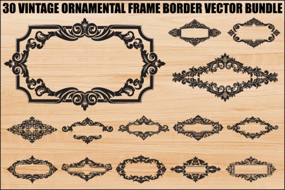 Download Vintage Ornamental Frame Border Bundle - Frame Collection