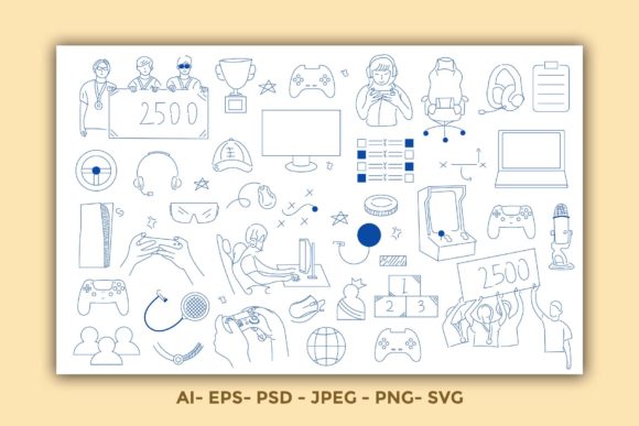 Download E-Sport Game Competition Doodles - Competition Collection