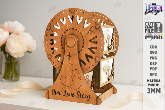Download Mini Ferris Wheel Photo Frame Laser Cut - Frame Collection