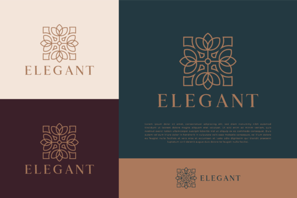 Download Elegant Abstract Floral Geometric Logo - Floral Collection
