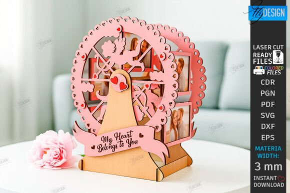 Download Ferris Wheel Photo Frame Laser Cut| Love - Frame Collection