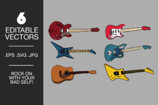 Download Rock and Roll Guitar Vectors Vol1 - Rock Collection