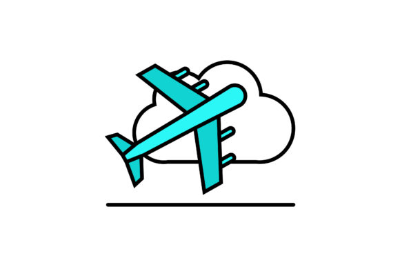 Download Flat Icon of Airplane Transportation - Transportation Collection