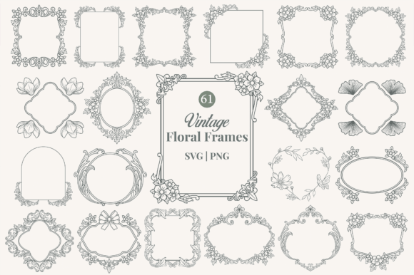 Download Vintage Ornamental Floral Frame - Frame Collection