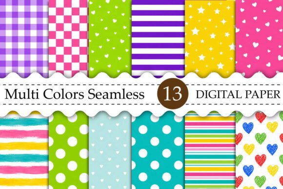 Download Multi Colors Digital Paper Pattern - Digital Collection