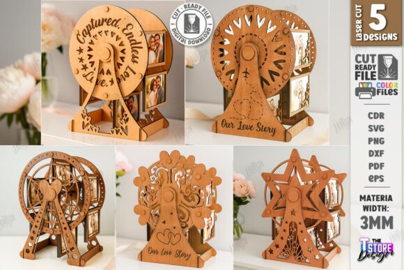 Download Ferris Wheel Photo Frames Laser Cut Set - Frame Collection