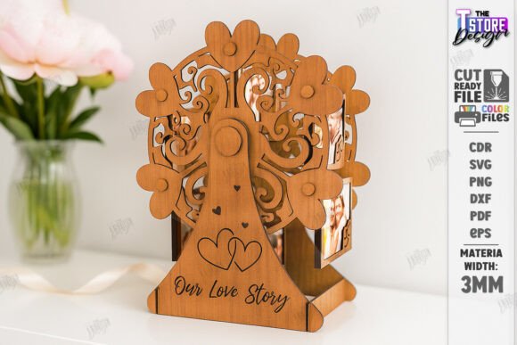 Download Mini Ferris Wheel Photo Frame Laser Cut - Frame Collection