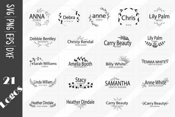 Download 21 Floral Logos, Elegant Logos - Floral Collection