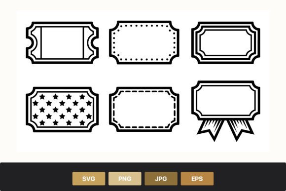 Download Ornate Ticket Label Frame Vector Icons - Frame Collection