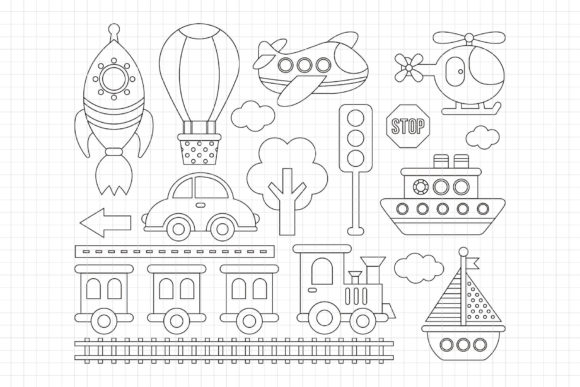 Download Transportation Digital Stamp (DS01) - Digital Collection