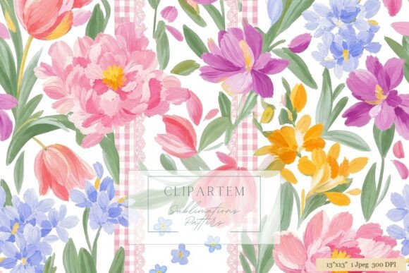 Download Spring Floral Sublimation Pattern Design - Floral Collection